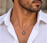 Vicenza - Piazzetta Palladio 2 - Collier Zancan Homme Eternity Titanium in Titane Diamante 0.035 Ct ETC205G - ETC205G